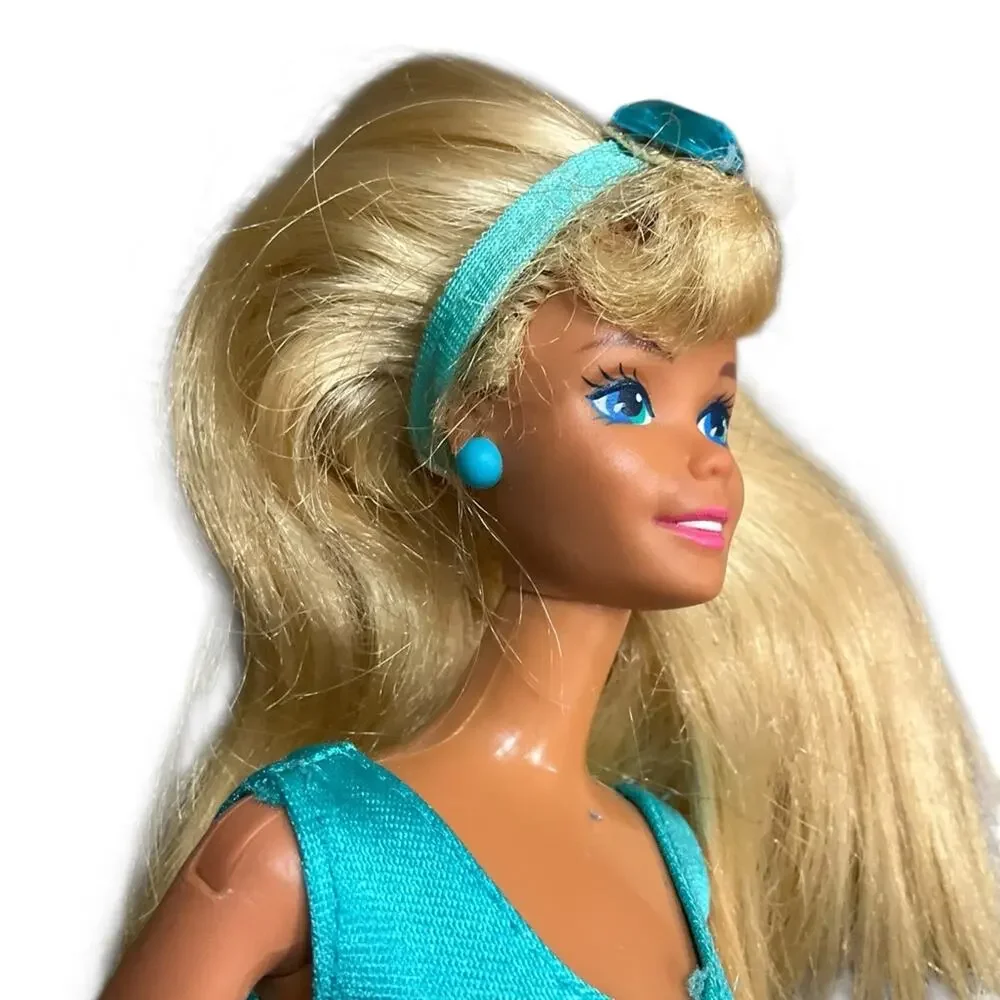 Mattel Barbie Teal Jumpsuit Barbie Doll EUC